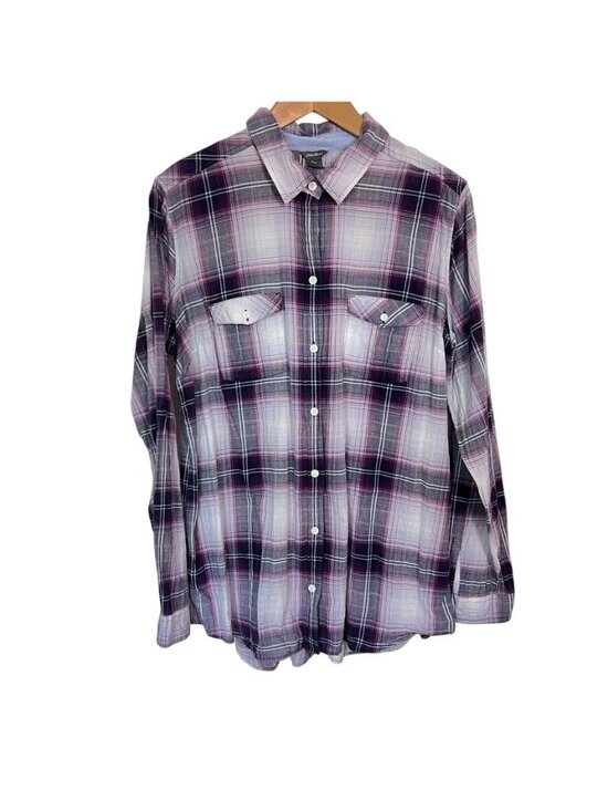 Eddie Bauer Tops - Eddie Bauer Women TXL Cotton Flannel Shirt Plaid Button Up Granola Cabincore